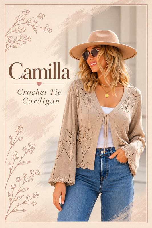 Camilla Crochet Tie Cardigan