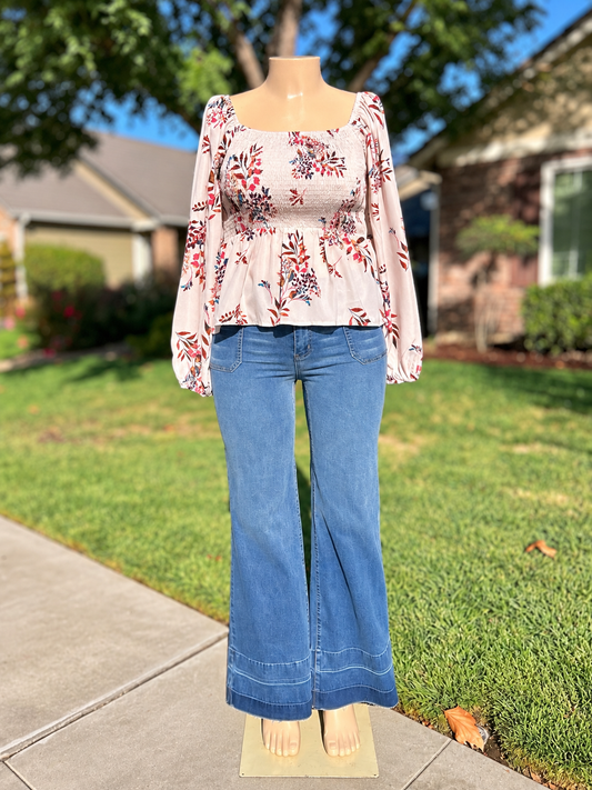 Adeline Floral Peplum Top