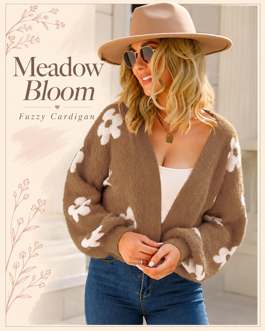 Meadow Bloom Fuzzy Cardigan