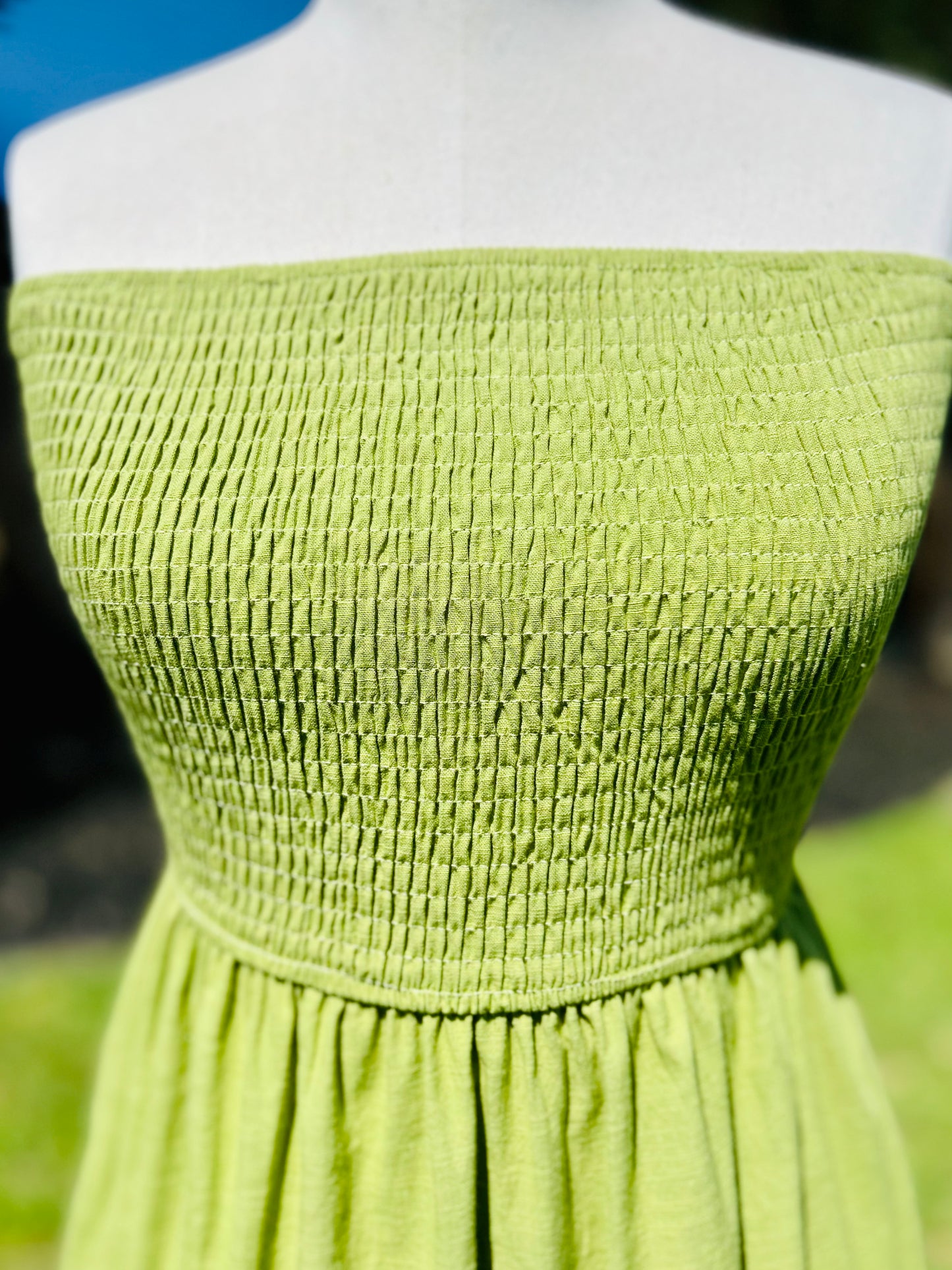 Una Strapless Midi Dress