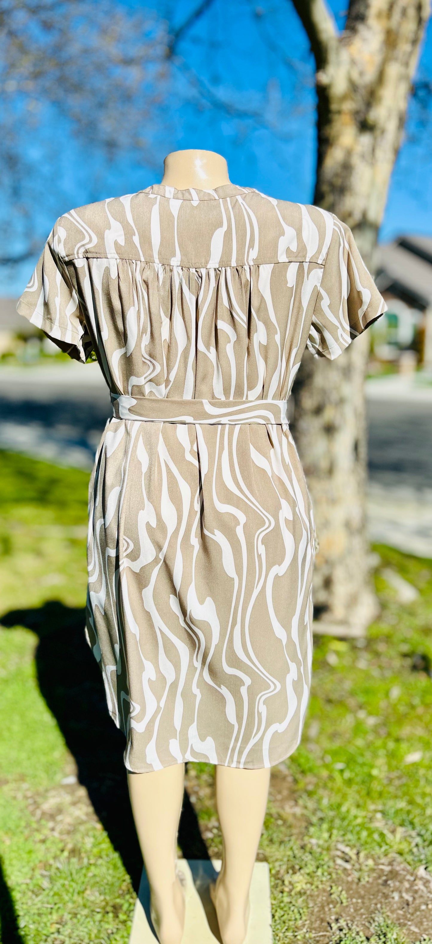 Mari Marble Shirt Dress