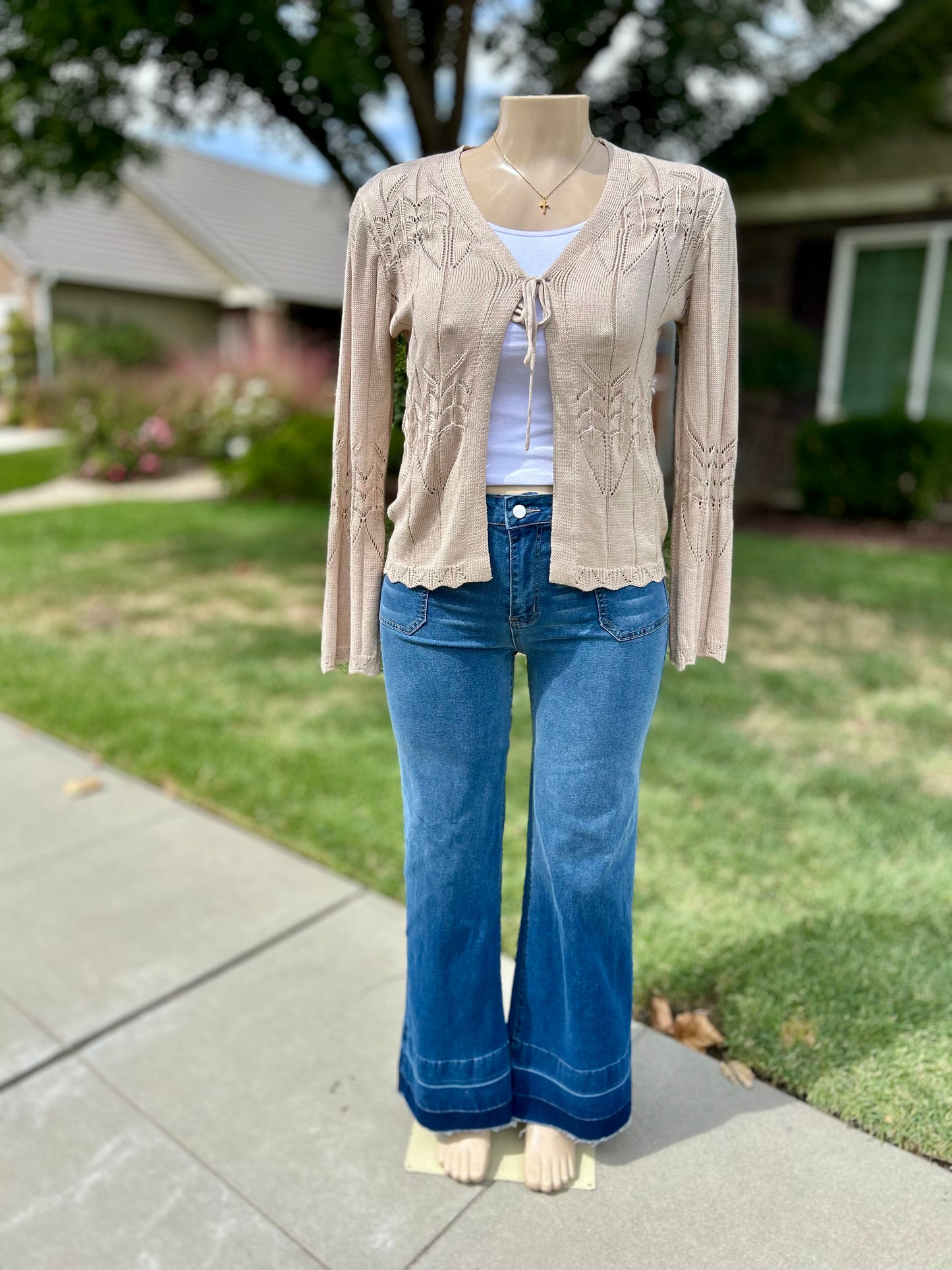 Camilla Crochet Tie Cardigan