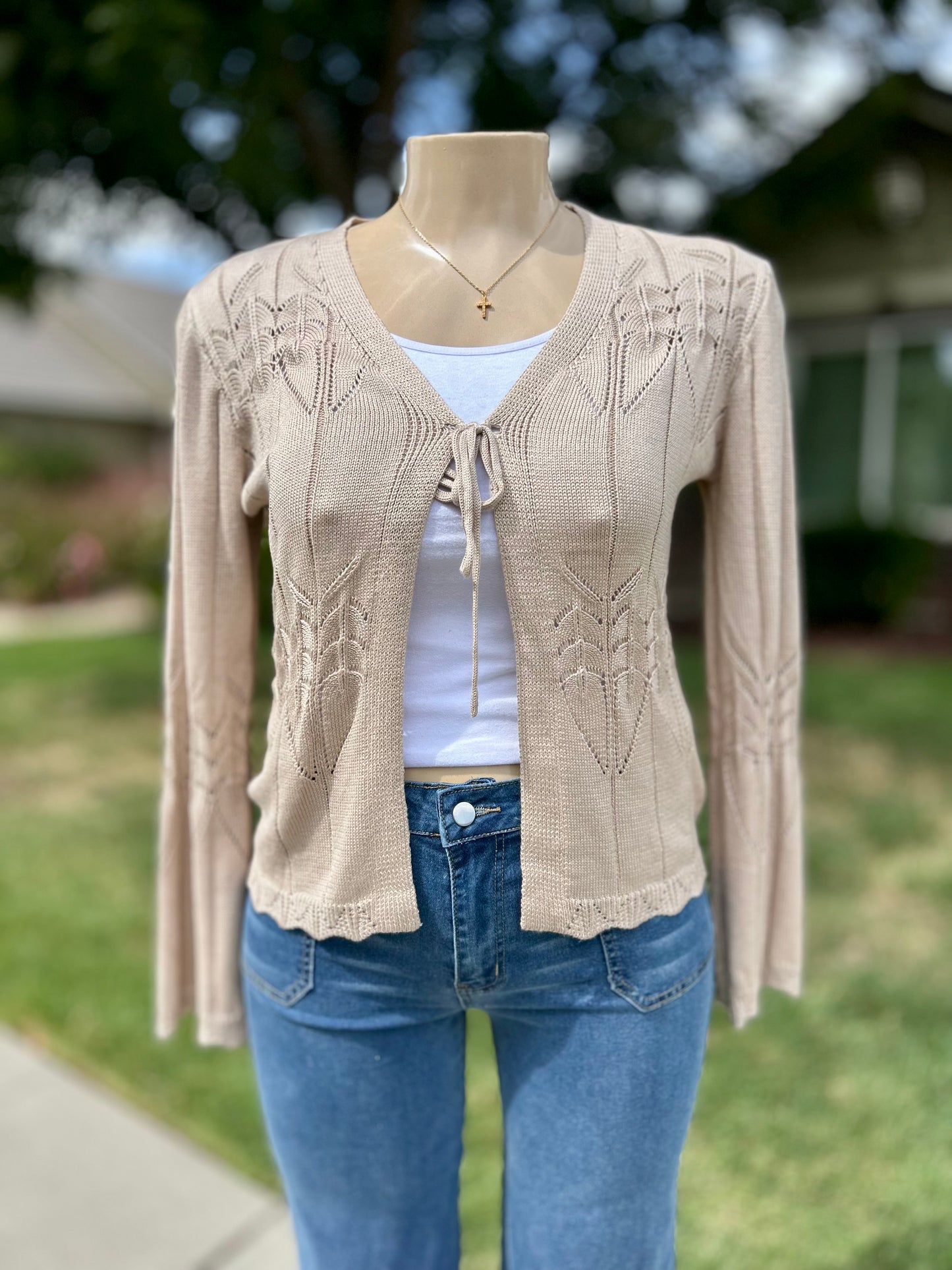 Camilla Crochet Tie Cardigan