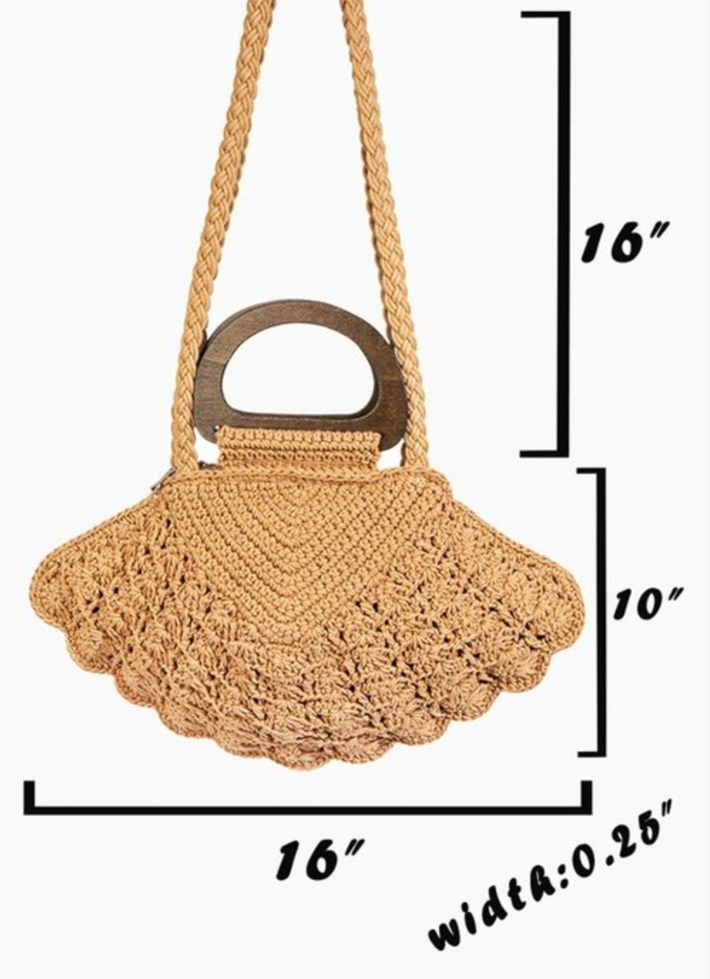 Woven Clam Shell Handbag