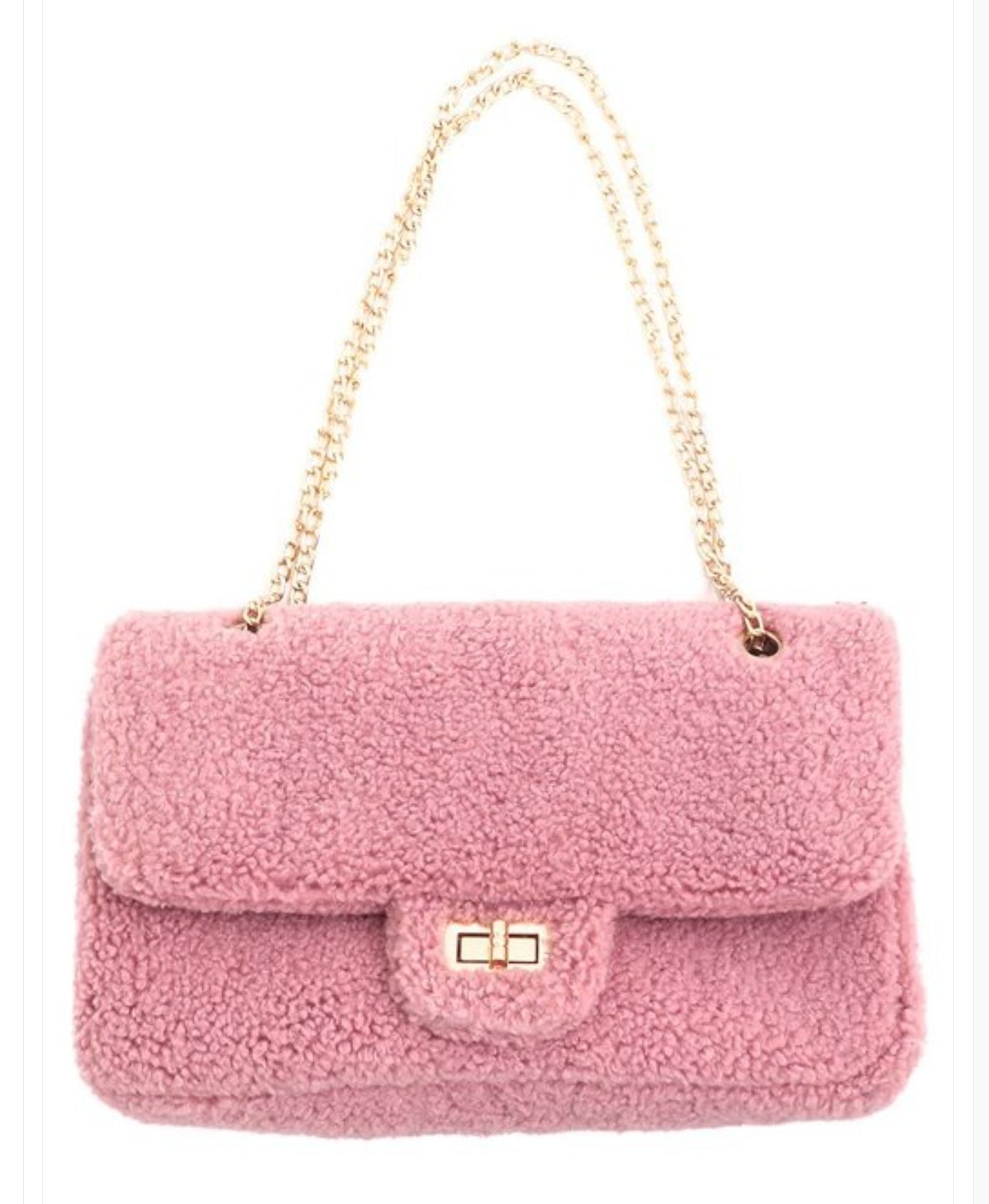 Pink Fuzzy Handbag